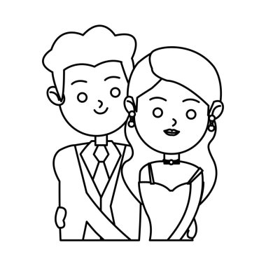 İzole gelin ve damat tasarım