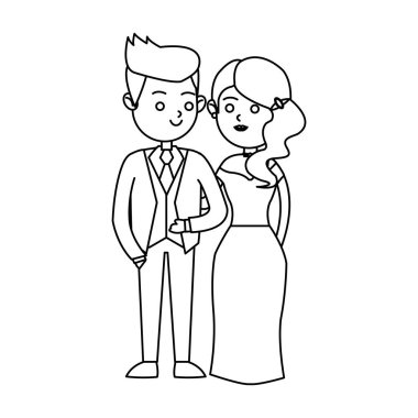 İzole gelin ve damat tasarım