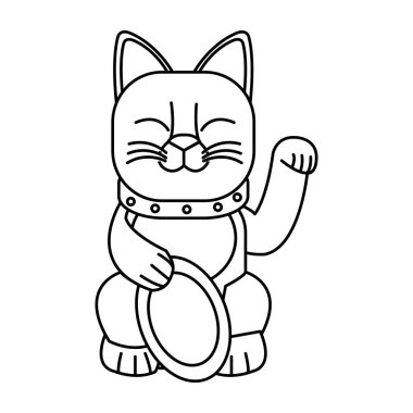 İzole Çin kedi tasarım