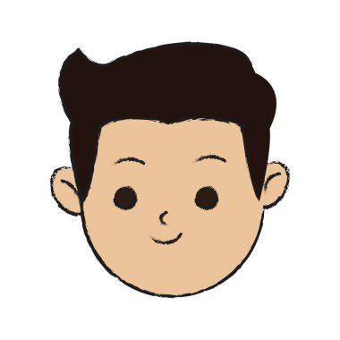 İzole edilmiş erkek çizgi film tasarımı