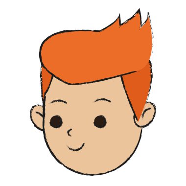 İzole edilmiş erkek çizgi film tasarımı