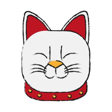 İzole Çin kedi tasarım