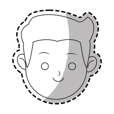 İzole edilmiş erkek çizgi film tasarımı