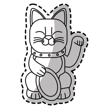 İzole Çin kedi tasarım