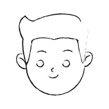 İzole edilmiş erkek çizgi film tasarımı