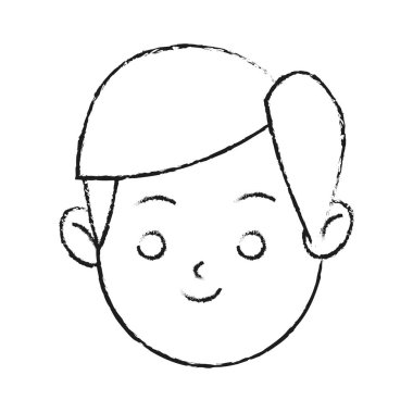 İzole edilmiş erkek çizgi film tasarımı