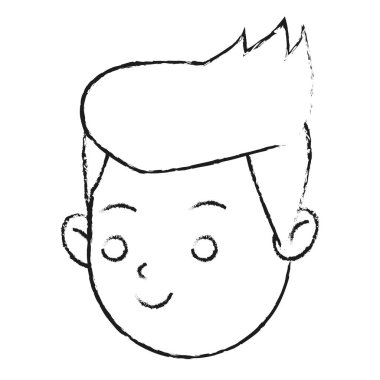 İzole edilmiş erkek çizgi film tasarımı