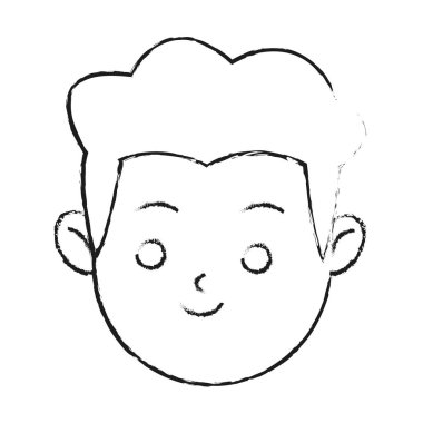 İzole edilmiş erkek çizgi film tasarımı