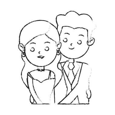 İzole gelin ve damat tasarım