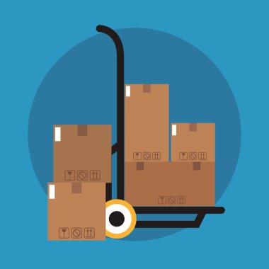 Kutusu ve sepeti teslim konsept tasarım