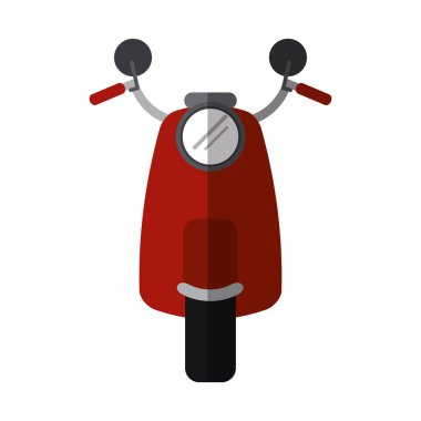 Kırmızı scooter motrocycle klasik taşıma