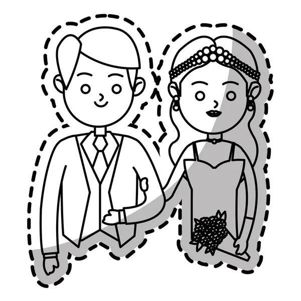 İzole gelin ve damat tasarım