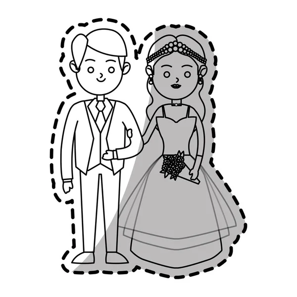 İzole gelin ve damat tasarım