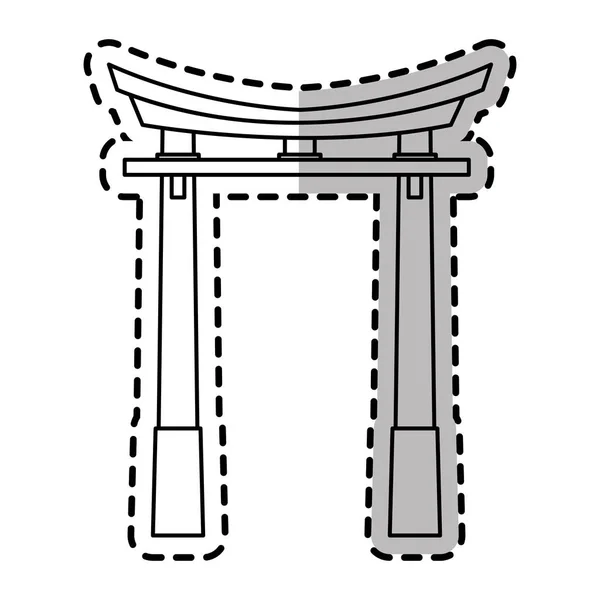 고립 된 중국 아치 디자인 — 스톡 벡터