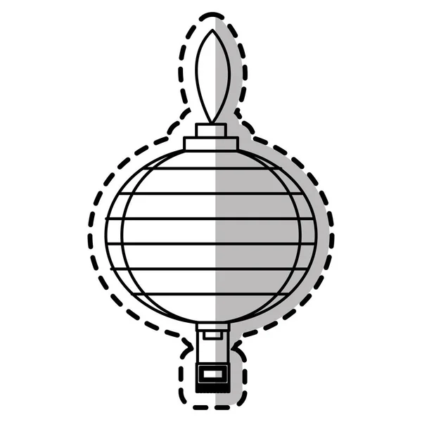 Diseño de lámpara de china aislada — Vector de stock