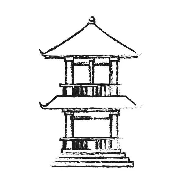 고립 된 중국 타워 디자인 — 스톡 벡터