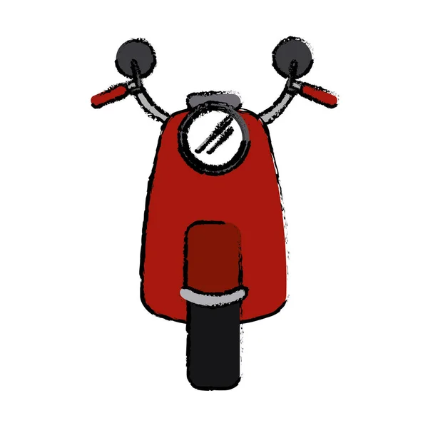 Dessin scooter motrocycle transport classique — Image vectorielle