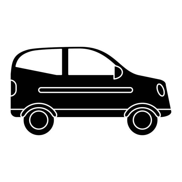 Silhueta hatchback carro veículo vista lateral — Vetor de Stock