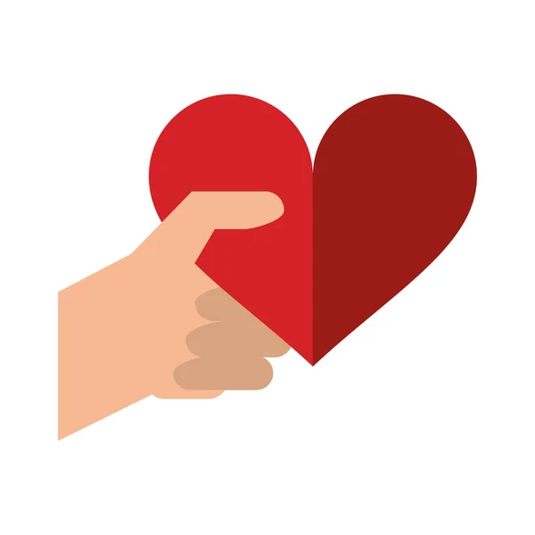 Viszont a piros szív romantikus Valentin-nap — Stock Vector
