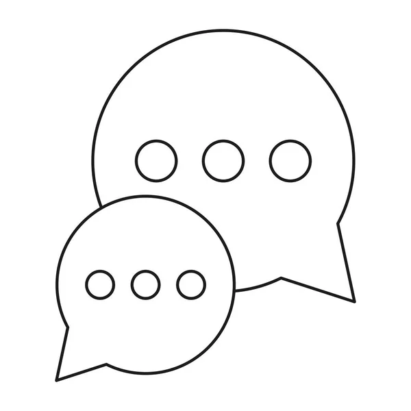 Bubble Talk Dialog Chat Social Media skizzieren — Stockvektor