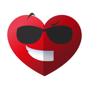 İzole kalp karikatür tasarım