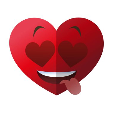 İzole kalp karikatür tasarım