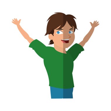 İzole çocuk karikatür tasarım