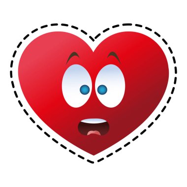 İzole kalp karikatür tasarım