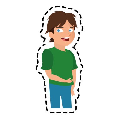 İzole çocuk karikatür tasarım