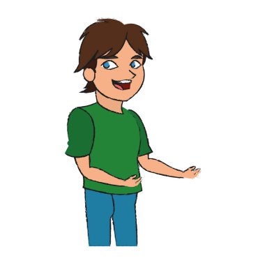 İzole çocuk karikatür tasarım