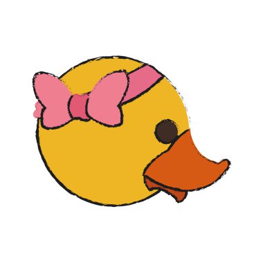 İzole oyuncak ördek tasarım karikatür