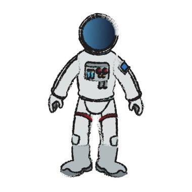 İzole astronot tasarım