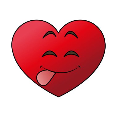 İzole kalp karikatür tasarım