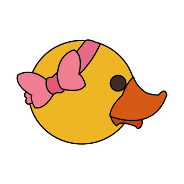 İzole oyuncak ördek tasarım karikatür