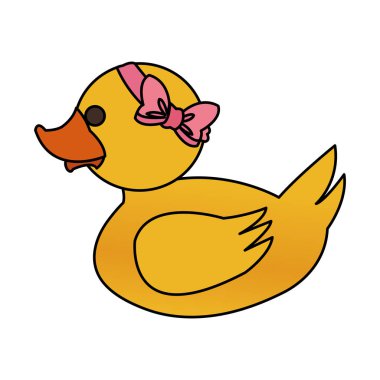 İzole oyuncak ördek tasarım karikatür