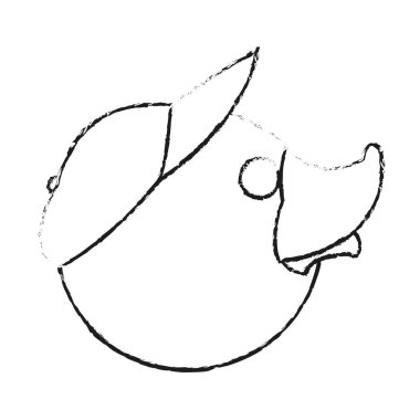 İzole oyuncak ördek tasarım karikatür