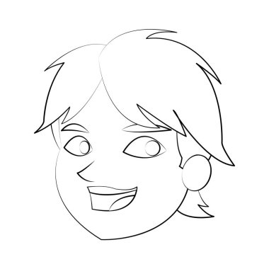 İzole çocuk karikatür tasarım