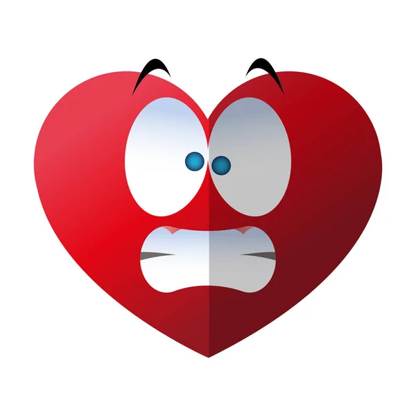 Σχεδίαση κινουμένων σχεδίων απομονωμένη καρδιά — Διανυσματικό Αρχείο