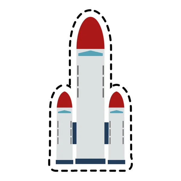 Diseño de cohetes aislados — Vector de stock