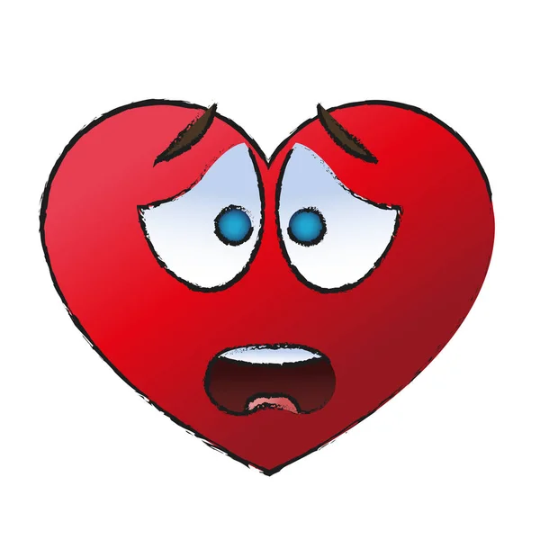 Geïsoleerde hart cartoon design — Stockvector
