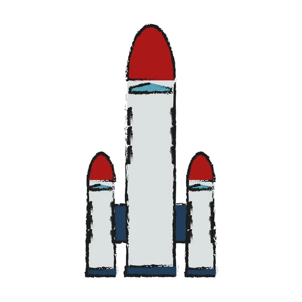 Conception de fusée isolée — Image vectorielle