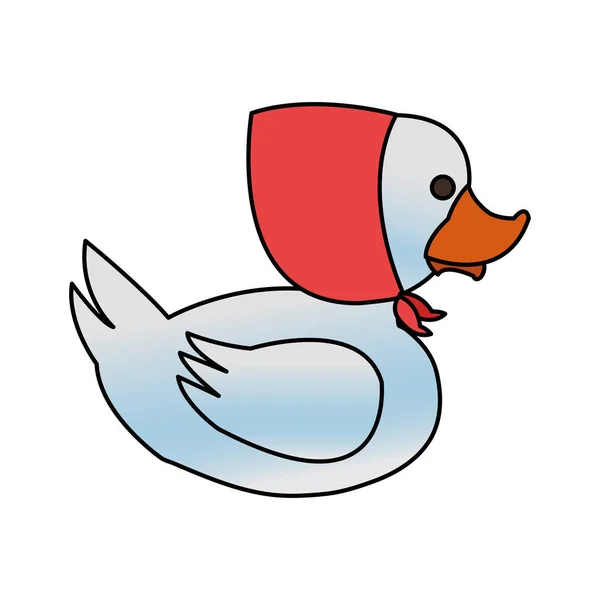 Design de desenhos animados de pato de brinquedo isolado —  Vetores de Stock