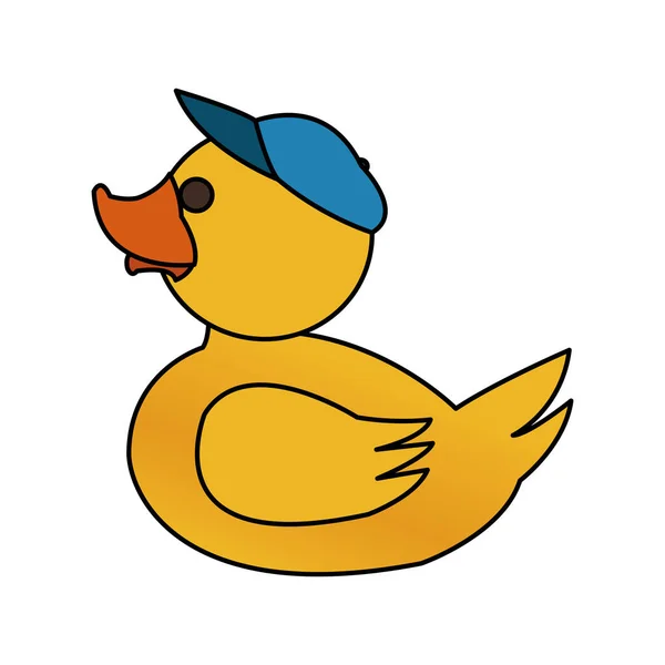 Design de desenhos animados de pato de brinquedo isolado —  Vetores de Stock