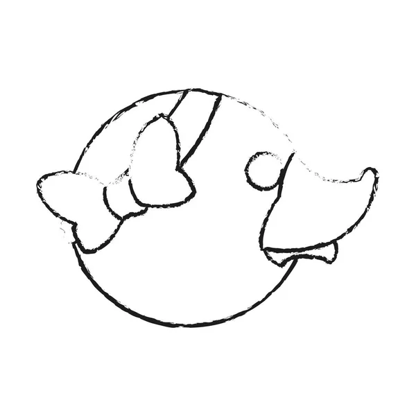 孤立的玩具鸭动漫设计 — 图库矢量图片