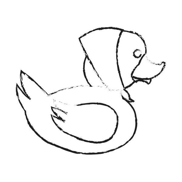 Design de desenhos animados de pato de brinquedo isolado — Vetor de Stock