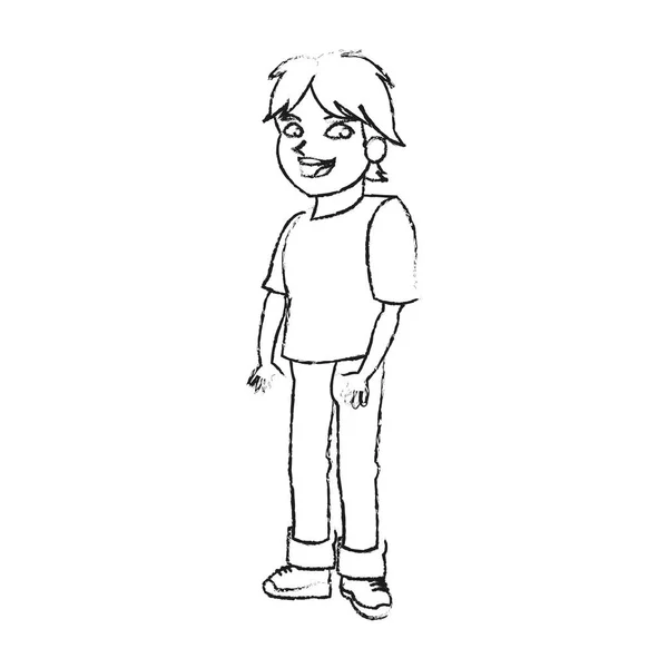 Ізольований хлопчик мультфільм дизайн — стоковий вектор