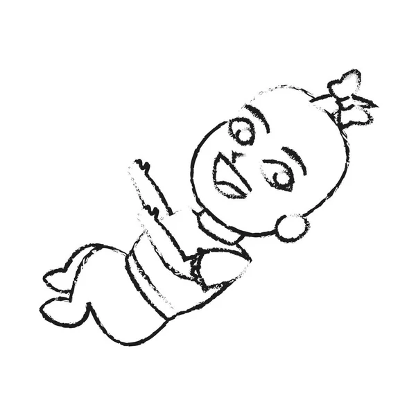 Design de desenhos animados de bebê isolado — Vetor de Stock