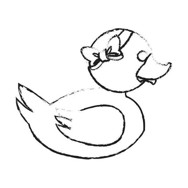 Isolated toy duck cartoon design — Stock Vector