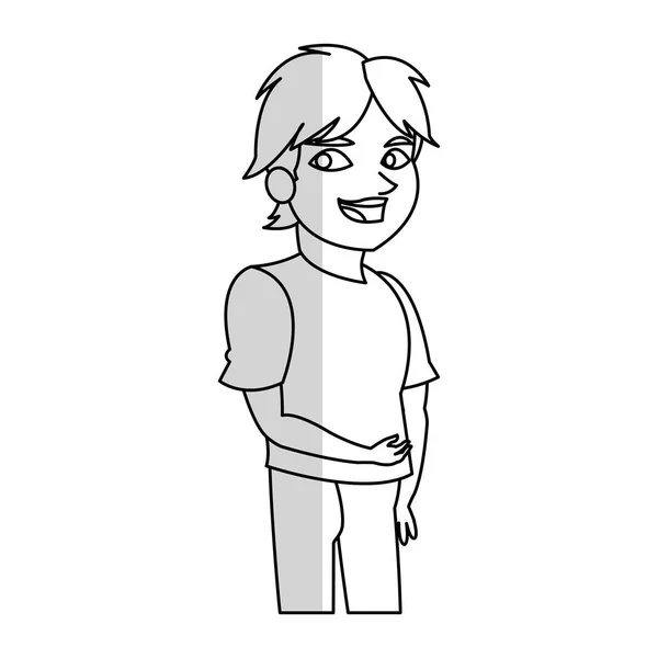 Ізольований хлопчик мультфільм дизайн — стоковий вектор
