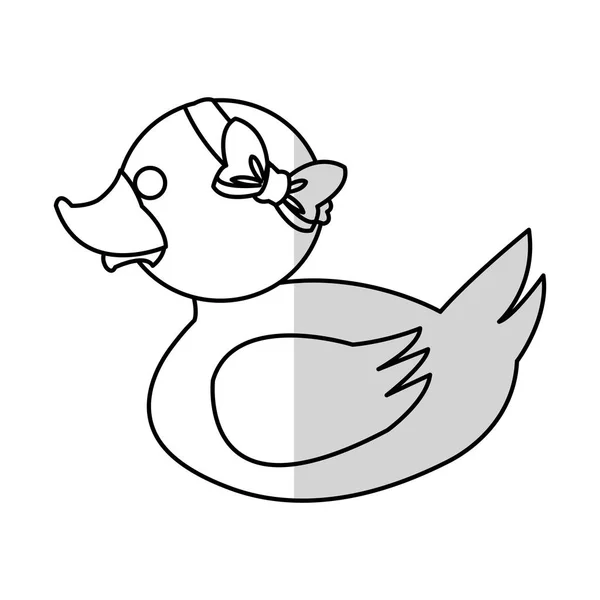 Isolé canard jouet dessin animé design — Image vectorielle
